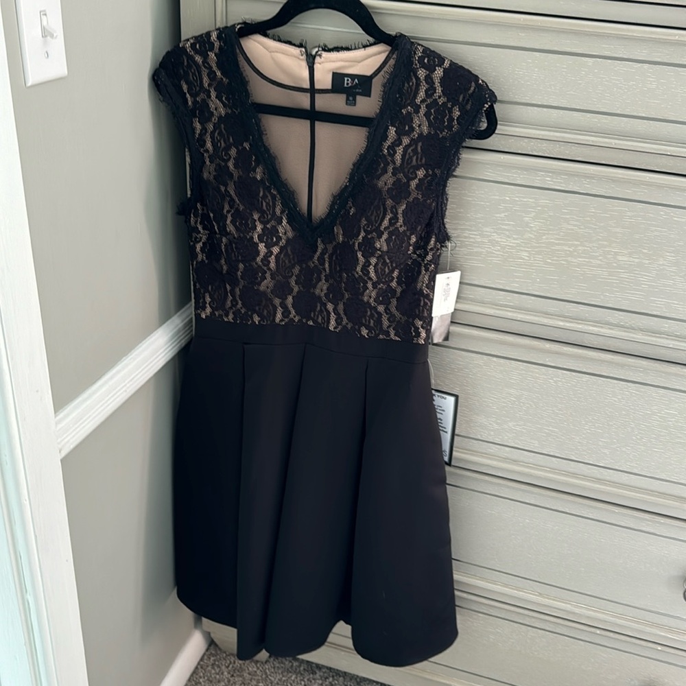 Betsy & Adam lace and satin dress size 10